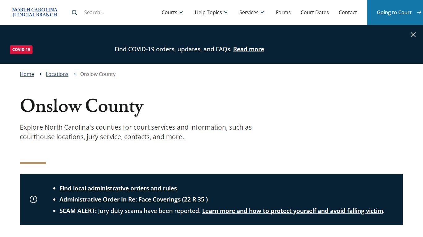 Onslow County | North Carolina Judicial Branch